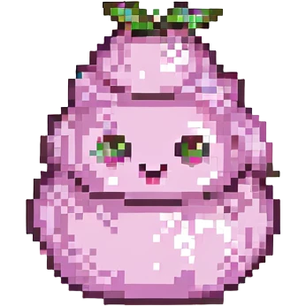 pink poo pixel art emoji