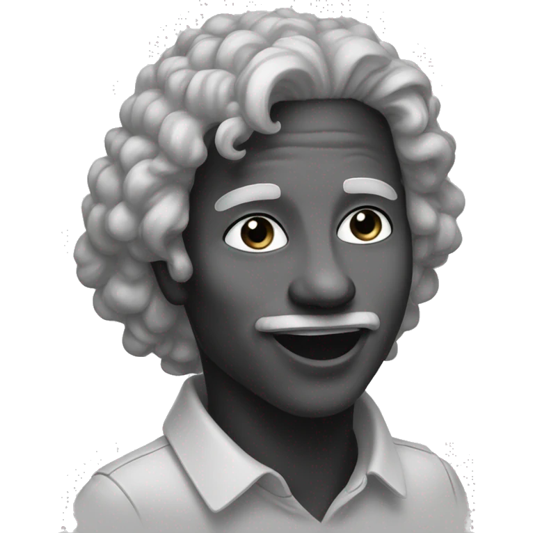 realistic black and white drawi emoji