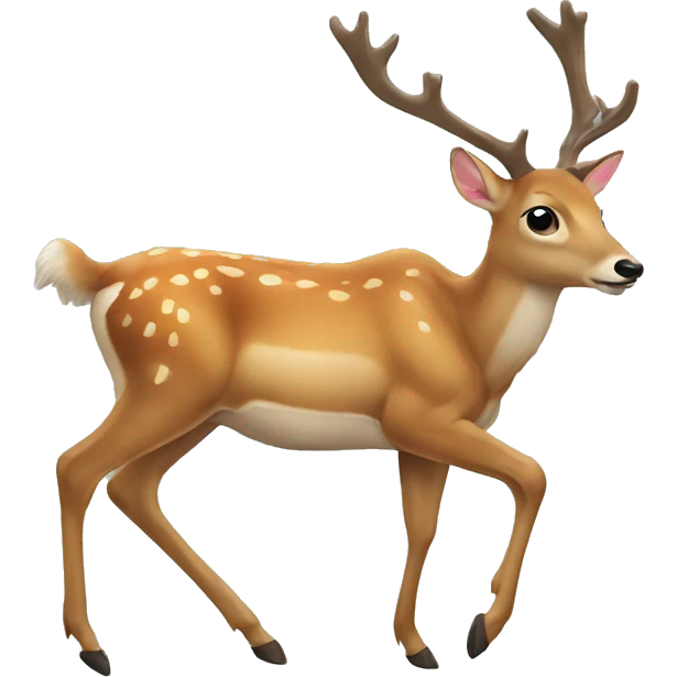 Deer hit by car emoji