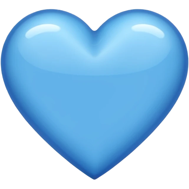 blue heart with transparent center emoji