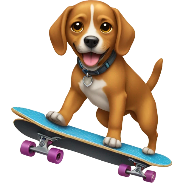 Dog skateboarding  emoji