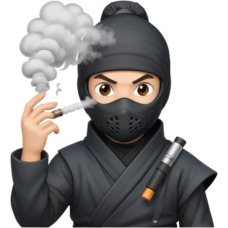 smoke bomb of ninja emoji