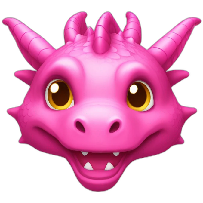 pink dragon head fall in love emoji