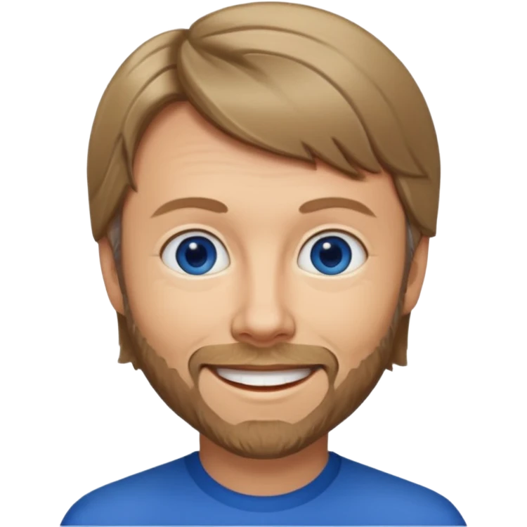 Björn Ulvaeus with dark blue eyes, dark blonde hair emoji