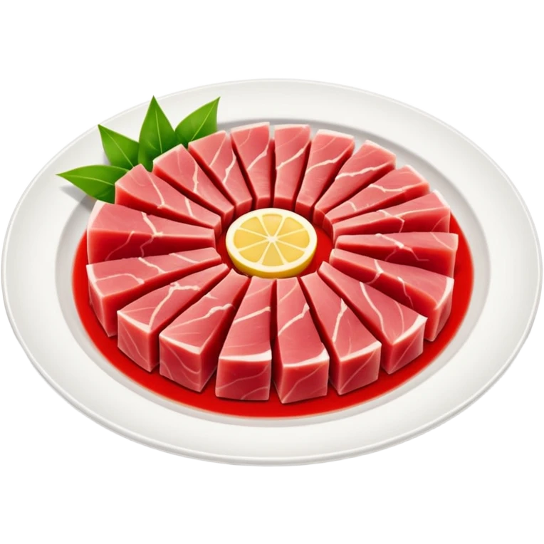 Make tuna sashimi iPhone emoji style emoji