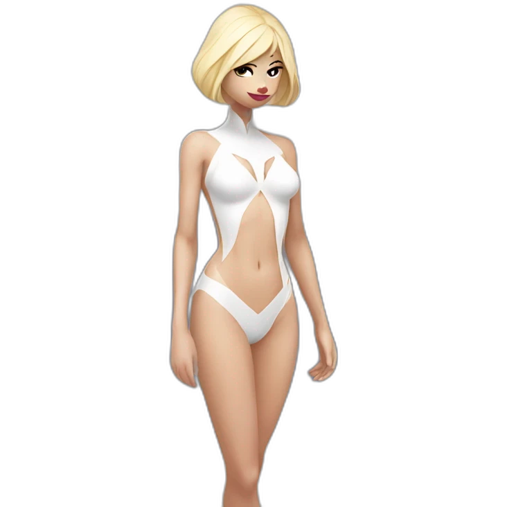 nudiest spider-gwen standing on the beach dressing emoji