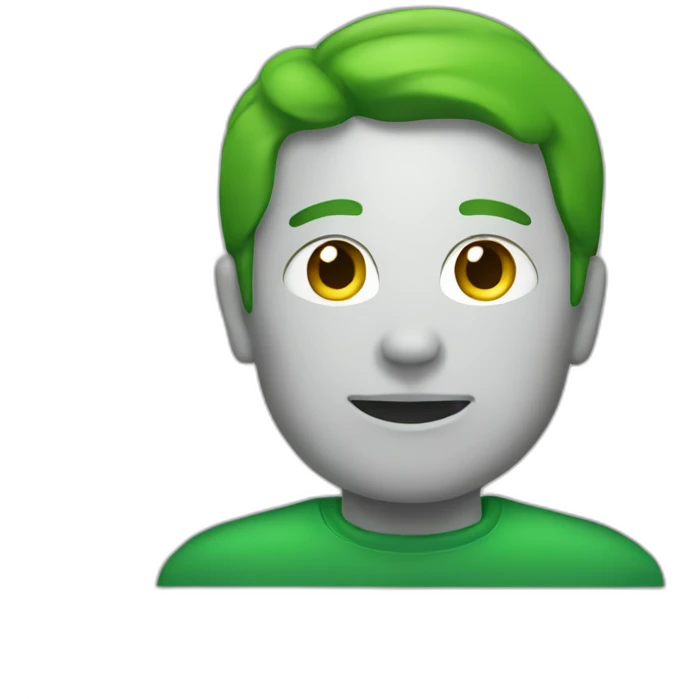 green above grey emoji