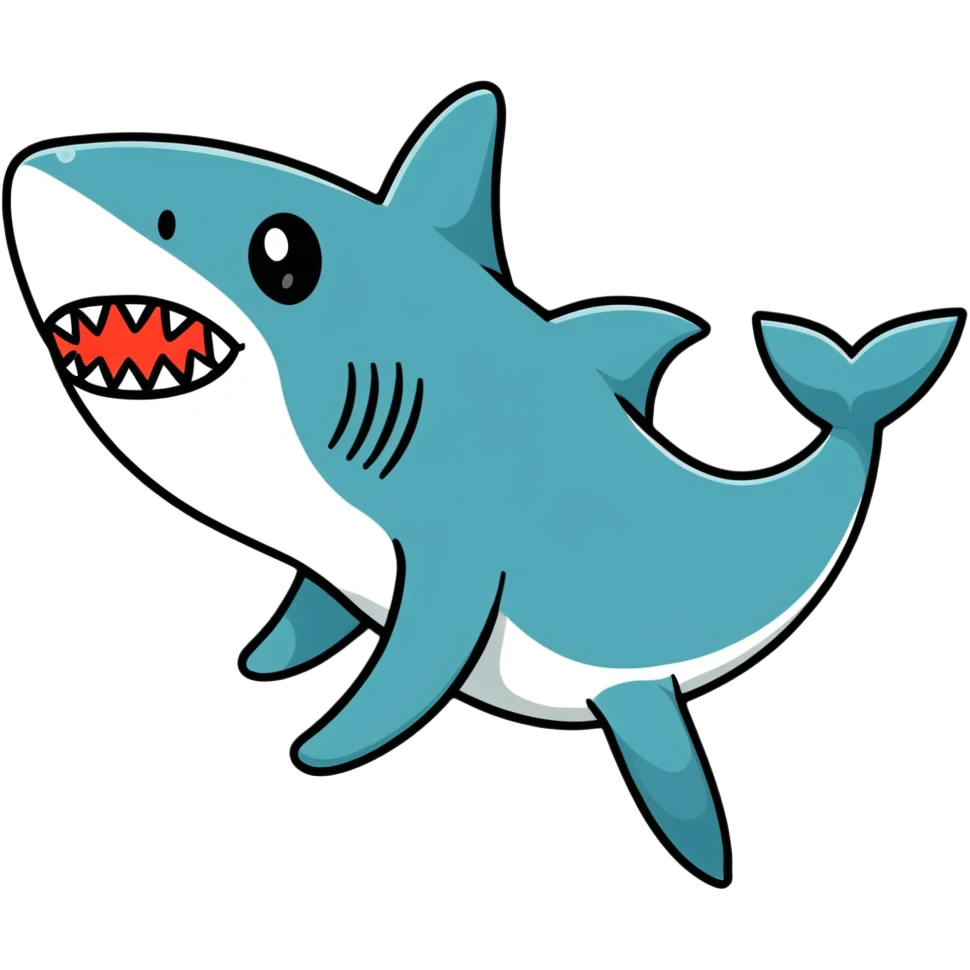 shark wearing a black top hat emoji