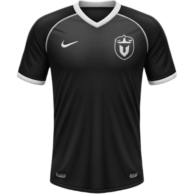 solid black plain soccer jersey emoji