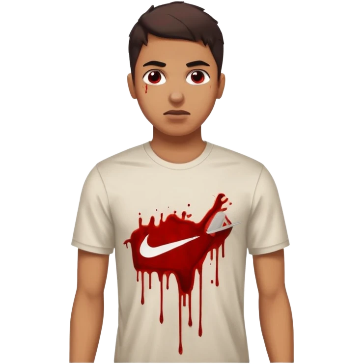 Ragazzo con la maglia della Nike e fighissimo con sangue addosso che dice Gabriele è il migliore! emoji