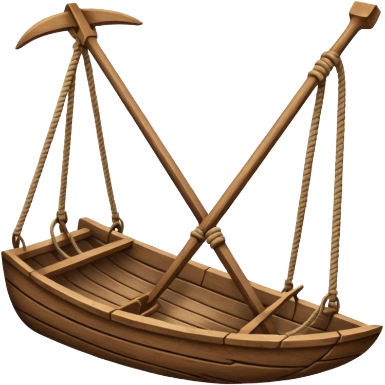 An emoji of an ancient Egyptian wooden plow with a rope handle. emoji