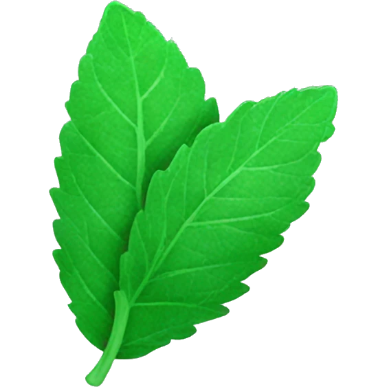 mint leaves emoji