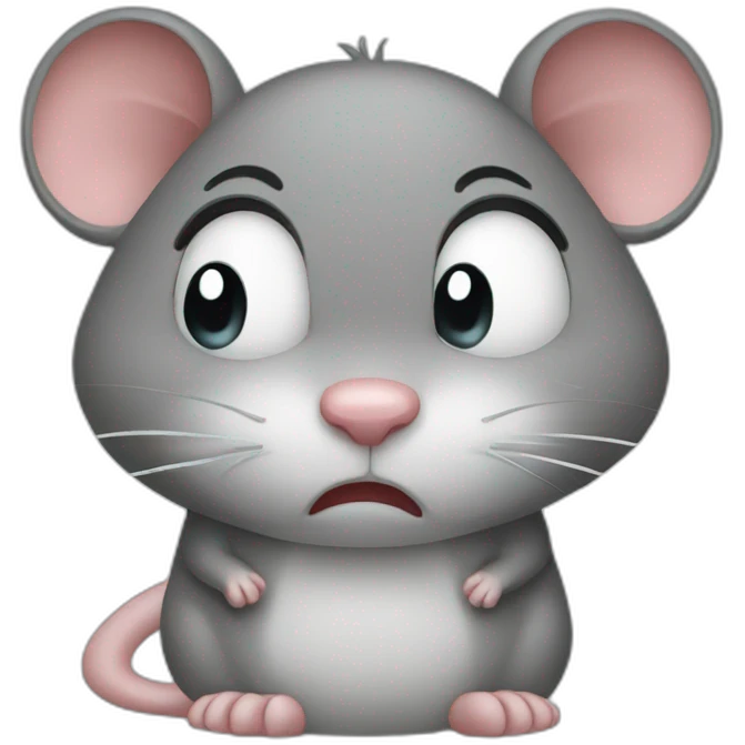 Crying mouse emoji