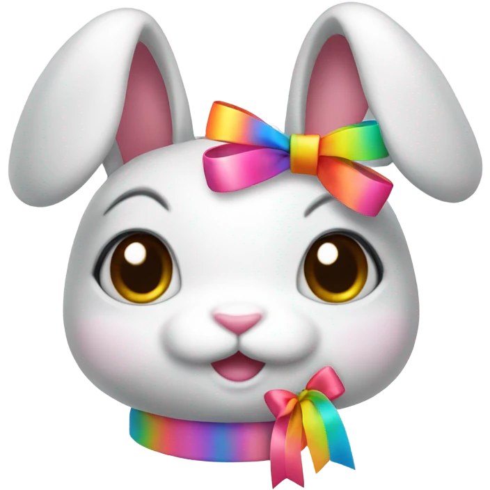 Bunny with bows emoji