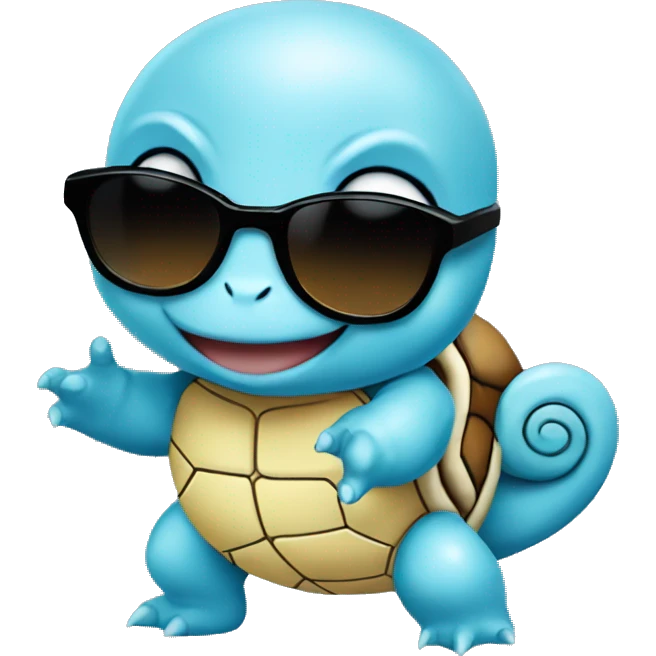 squirtle with sunglasses emoji