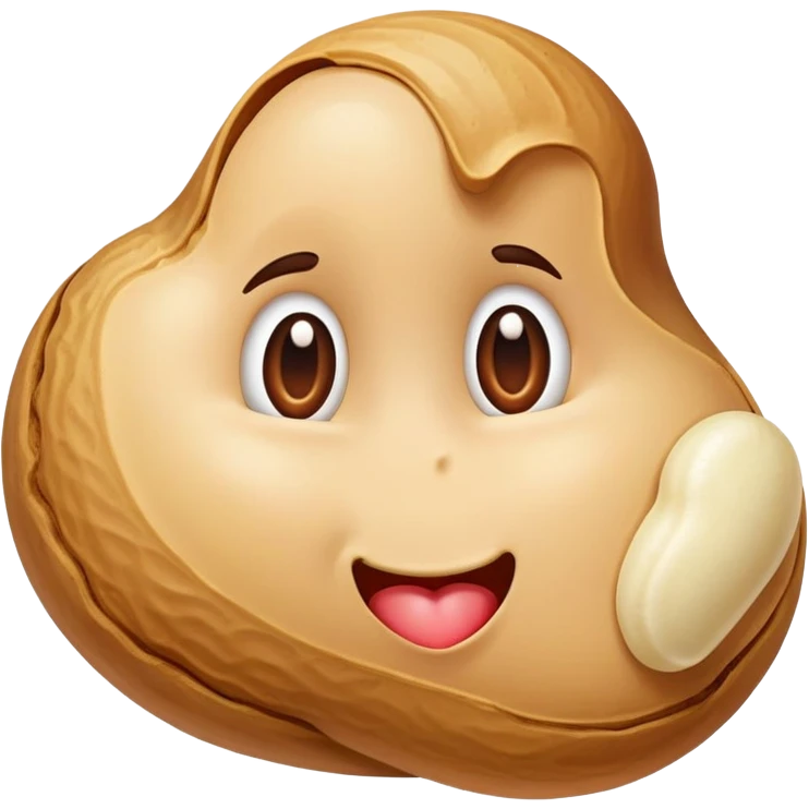 A peanut drooling with heart eyes emoji