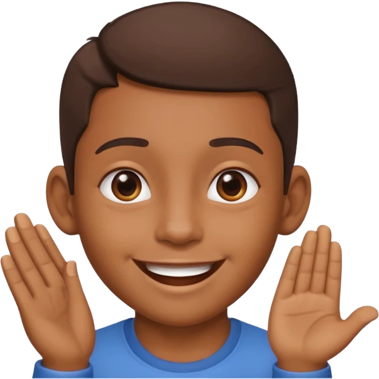 👂🏾🤏🏾 combined with a smile  emoji