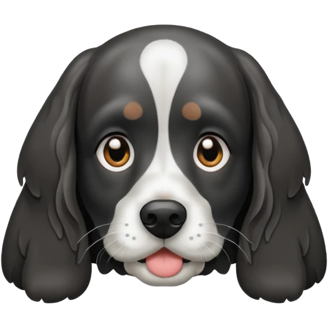 Black and grey spaniel  emoji