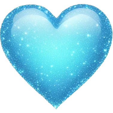 light blue heart with sparkles emoji