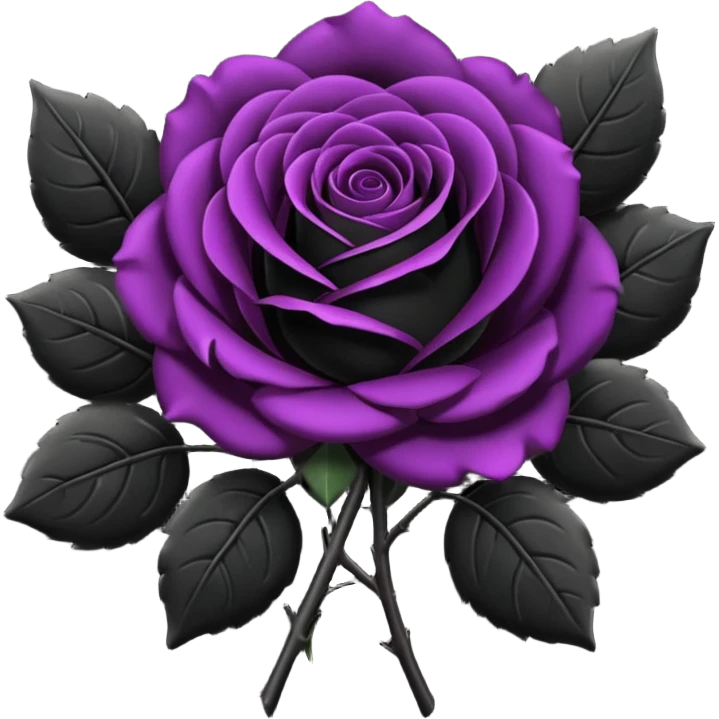 Black rose bouquet emoji