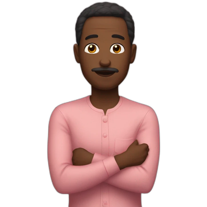 un noir qui mange du jambon  emoji