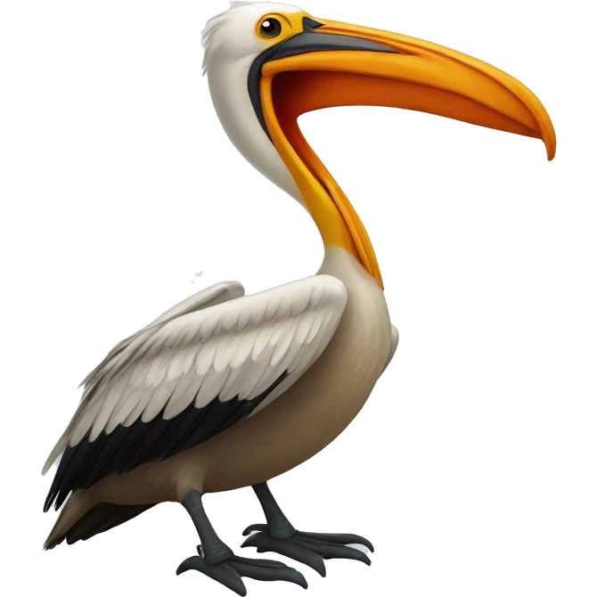 Pelican looks like phoenix emoji