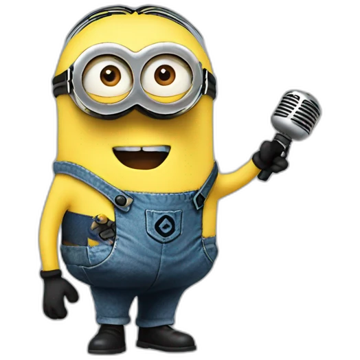 Minion doing a mic drop emoji