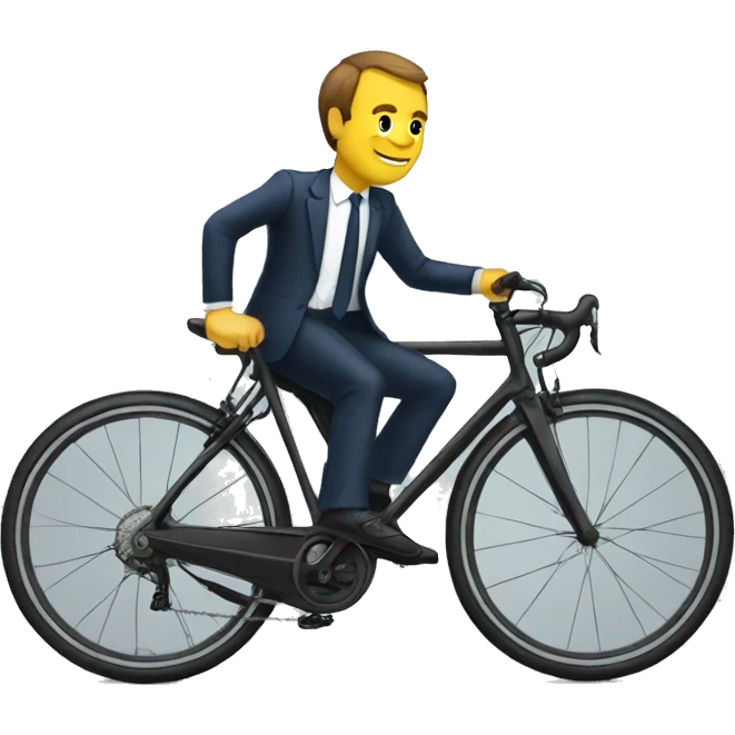MACRON à vélo emoji