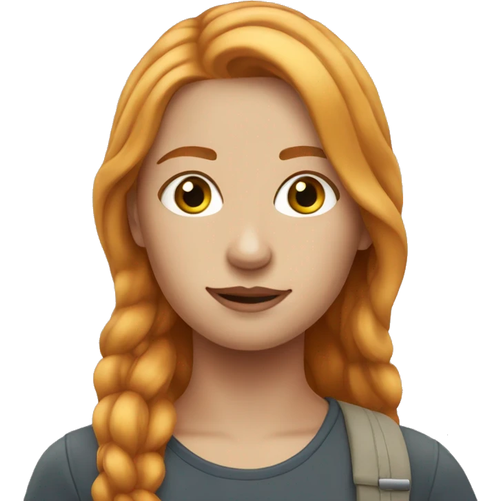 blonde girl outdoors portrait Ginger hair emoji