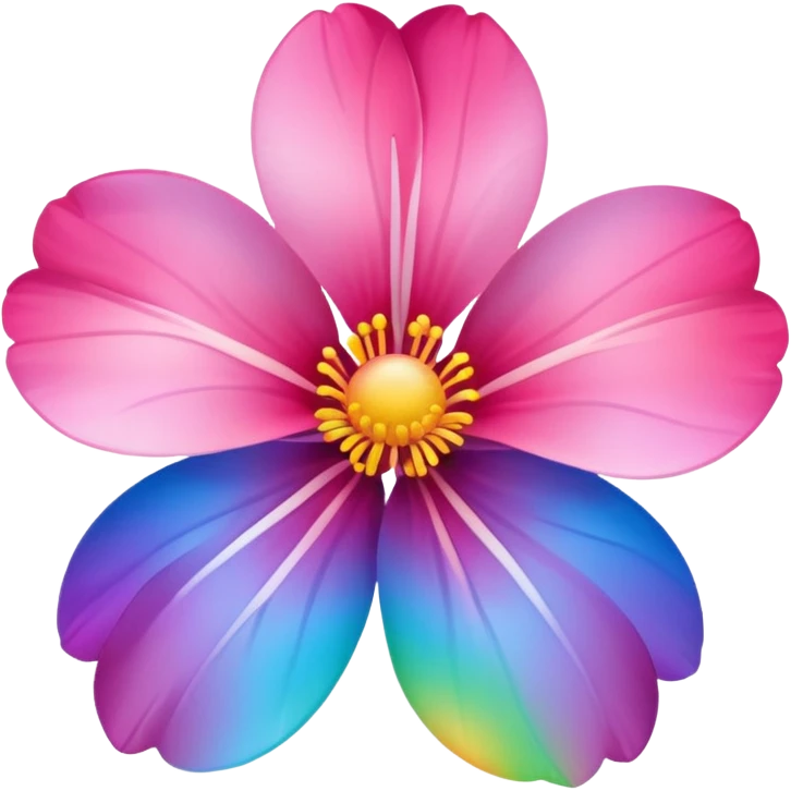 sakura flower with a rainbow gradient emoji