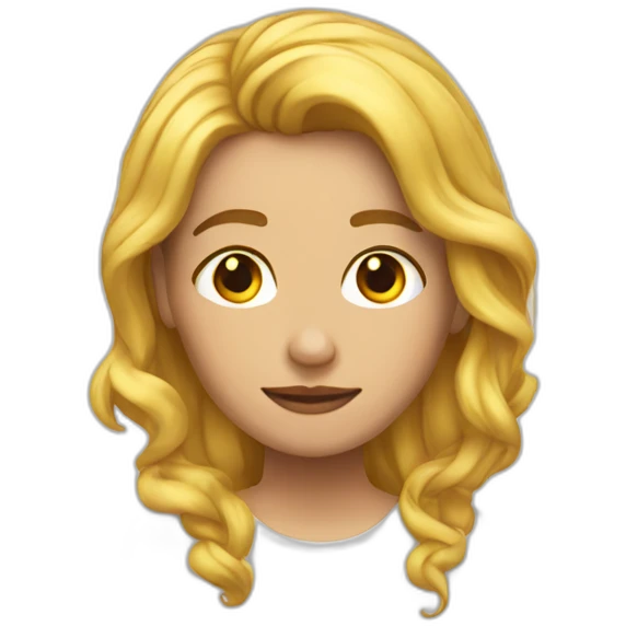 Yo con cabello rubio emoji