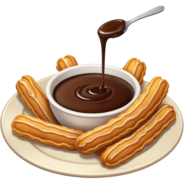 churros and chocolate sauce emoji