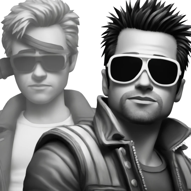 Tyler Durden black and white emoji