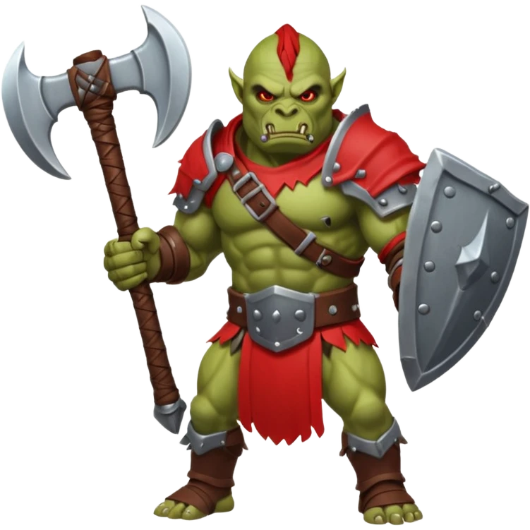 Orc guerrier rouge emoji
