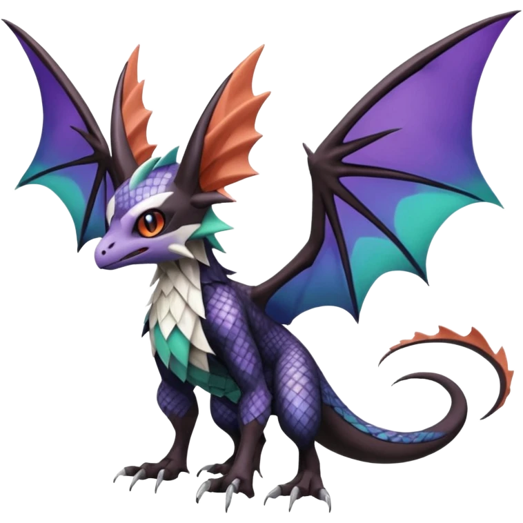 Noibat-Noivern-Silvally-Fakémon-hybrid-creature (full body)  emoji
