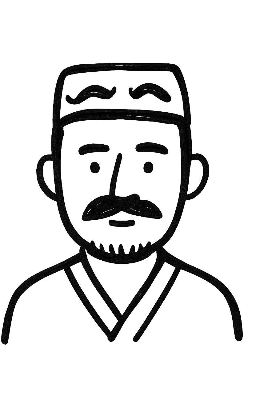 Uzbek man in Uzbek hat emoji