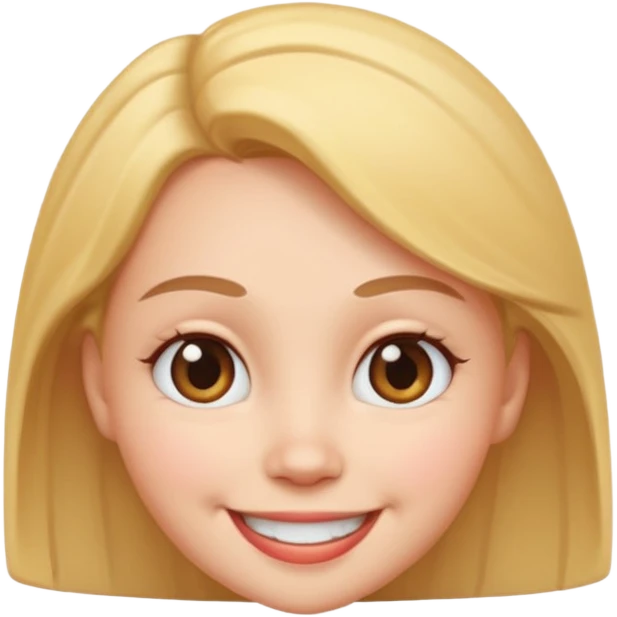 very big head and small body proportion female cartoon emoji