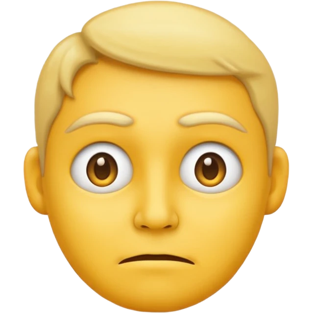side eye emoji meme, yellow face, exaggerated side glance, skeptical expression, classic emoji style emoji