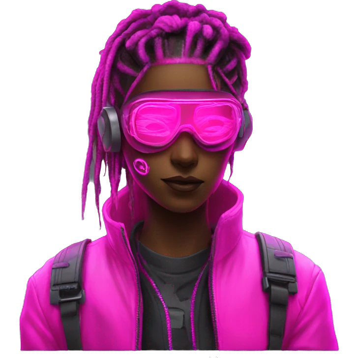 neon pink cyberpunk hype emoji
