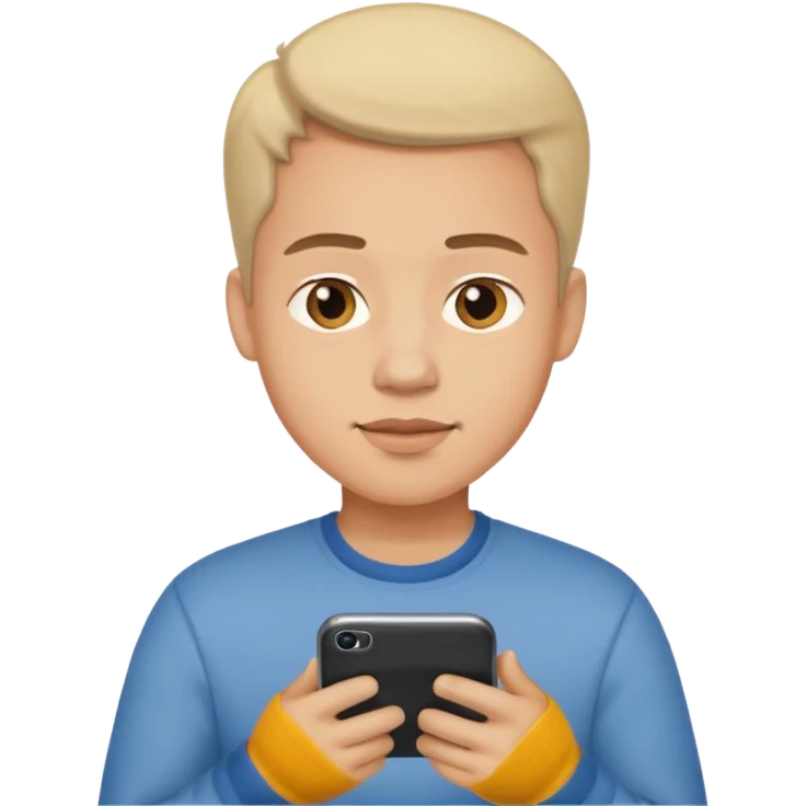 A guy scrolling on this phone emoji
