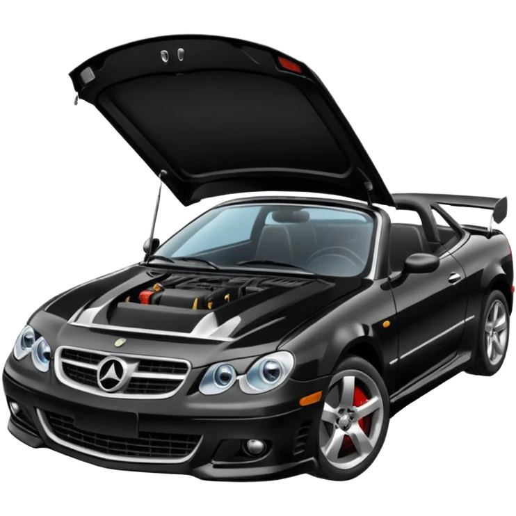 Car with open hood emoji