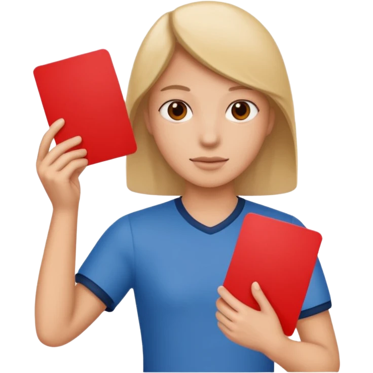 Eloji 🙂un carton rouge dans la main  emoji