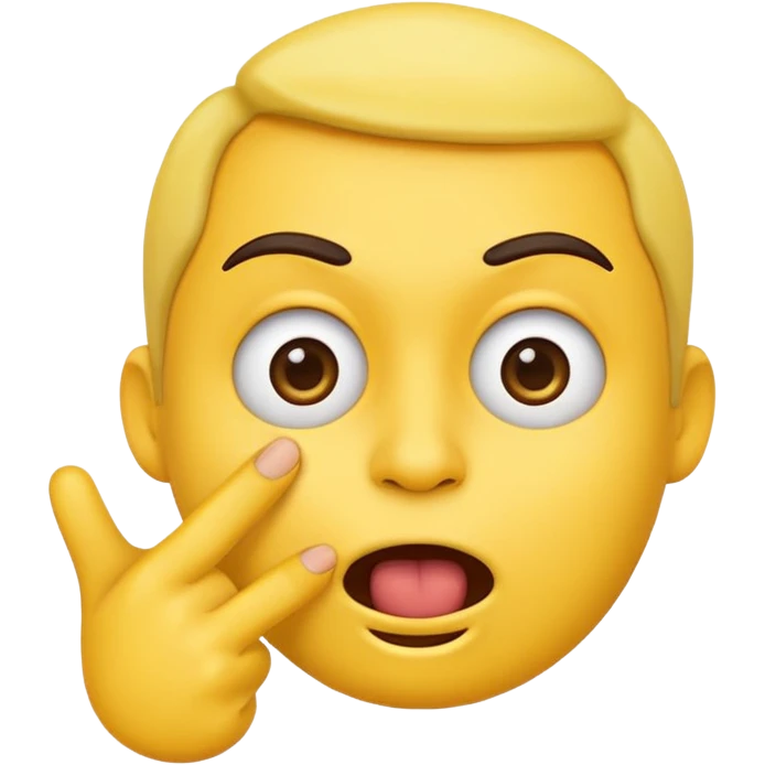 A emoji face with a finger in his mouth emoji