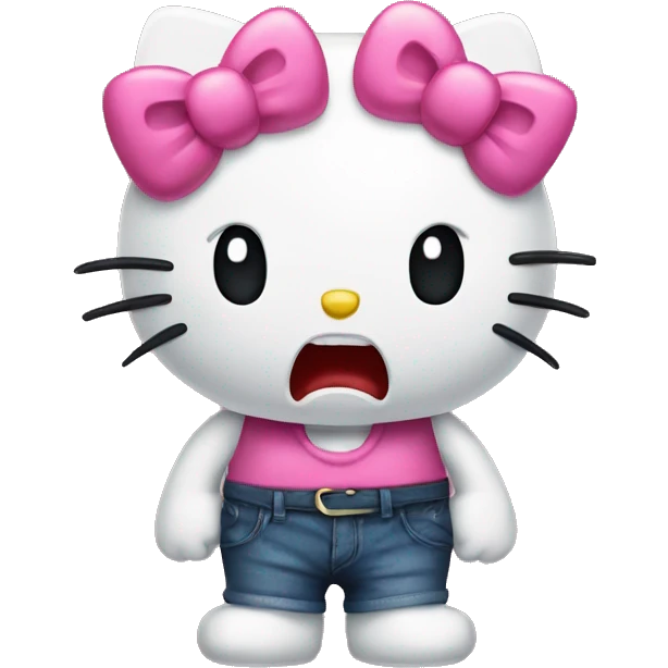 Angry Hello kitty emoji