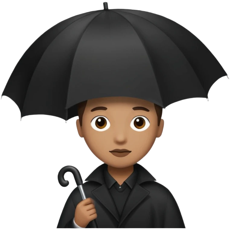 Black bloc with umbrella  emoji