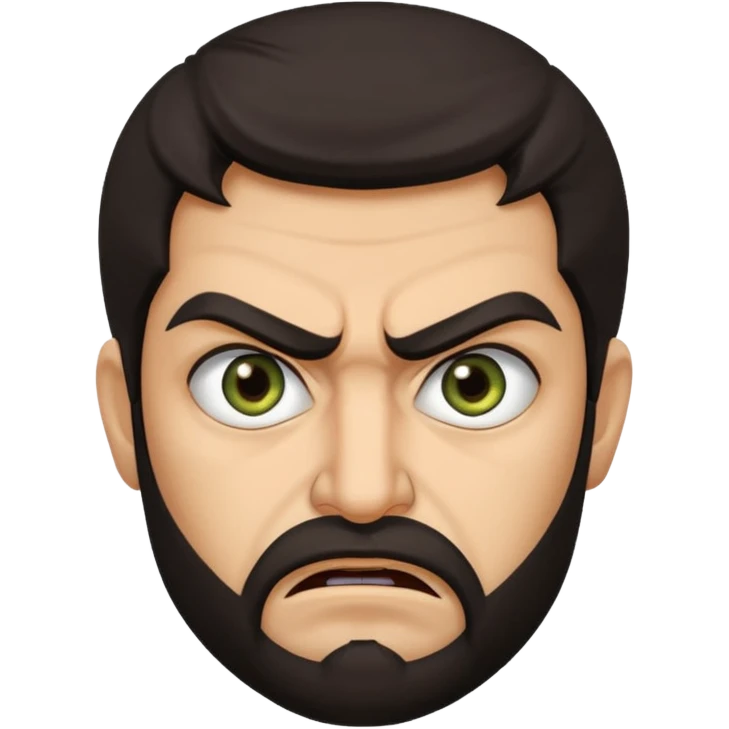 in profile, angry Iranian emoji