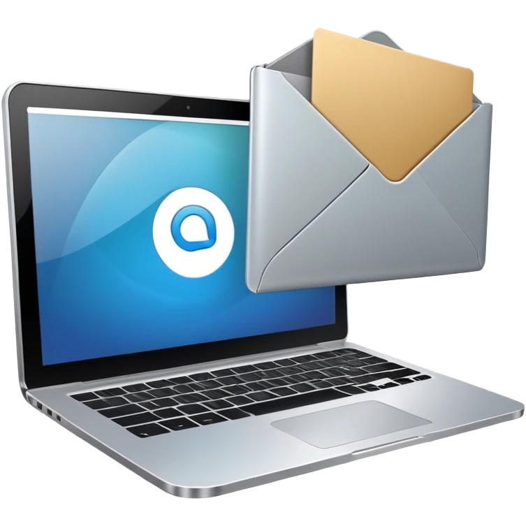 envelope digital laptop emoji