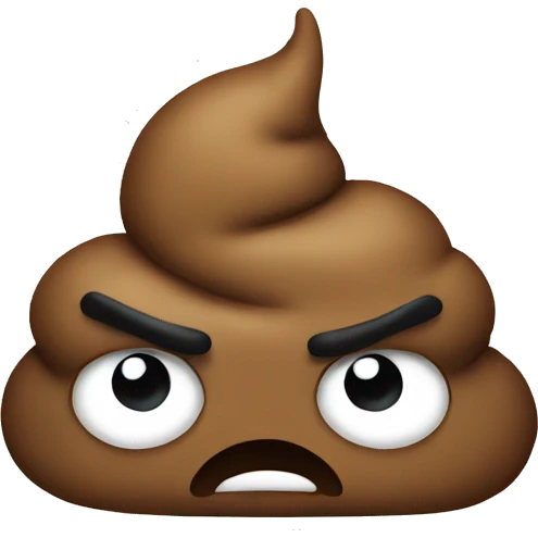 Angry poop emoji