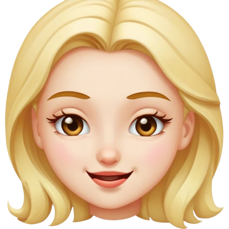 cute girl winking her eye emoji