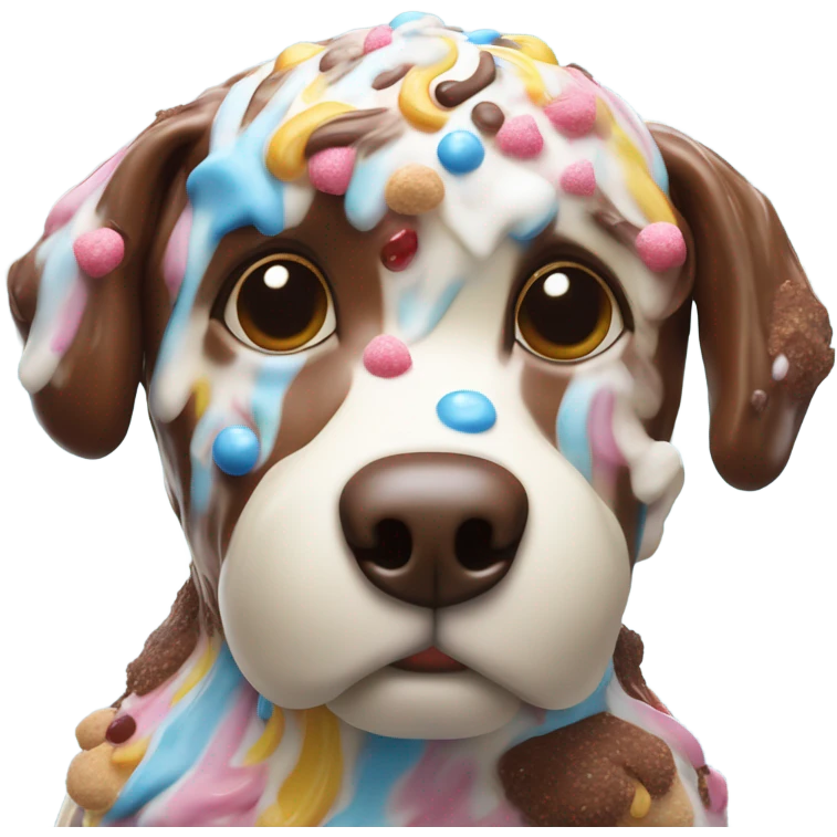 Dog made out of ice cream emoji